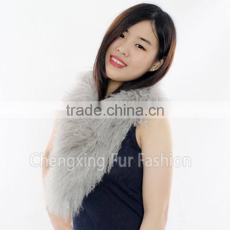 CX-S-88A Genuine Tibetan Lamb Fur Scarf
