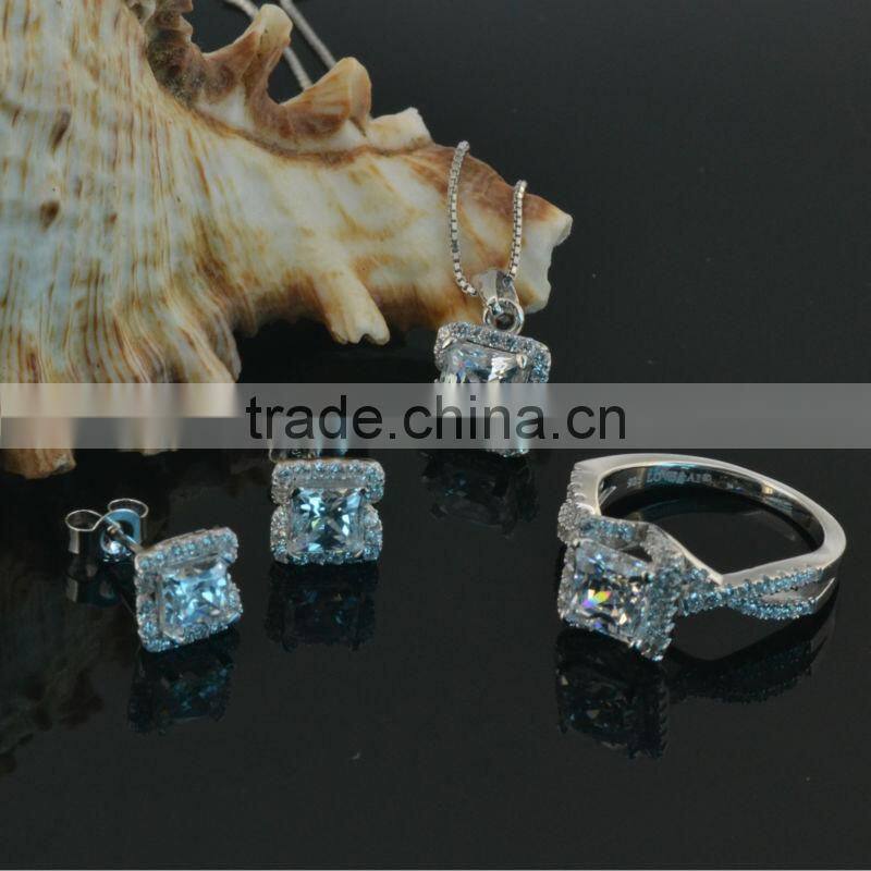 Top quality champagne water drop crystal pendent and earrings