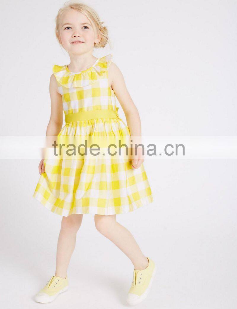 Hot sale baby girl 2017 new summer clothes children boutique printing wholesale cheap blue wave point kid girl child dress