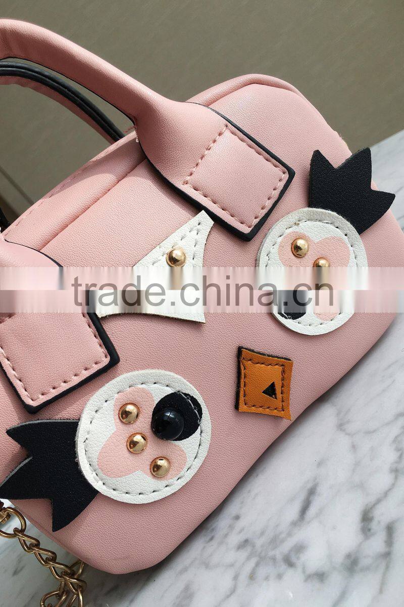 sweet girls fashion sling long strap handbags one pink bag