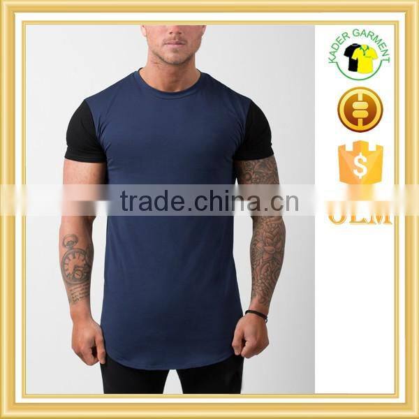 Superfit cuved hem extended gym sports t shirt man