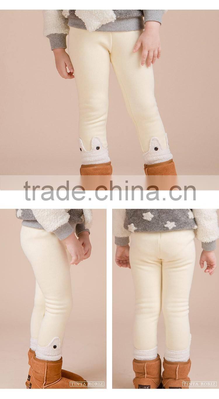 Winter Kids Girls Mirco Velvet Thick Leggings New Design For Girls Cotton Kinny Children Girls Casual Pants