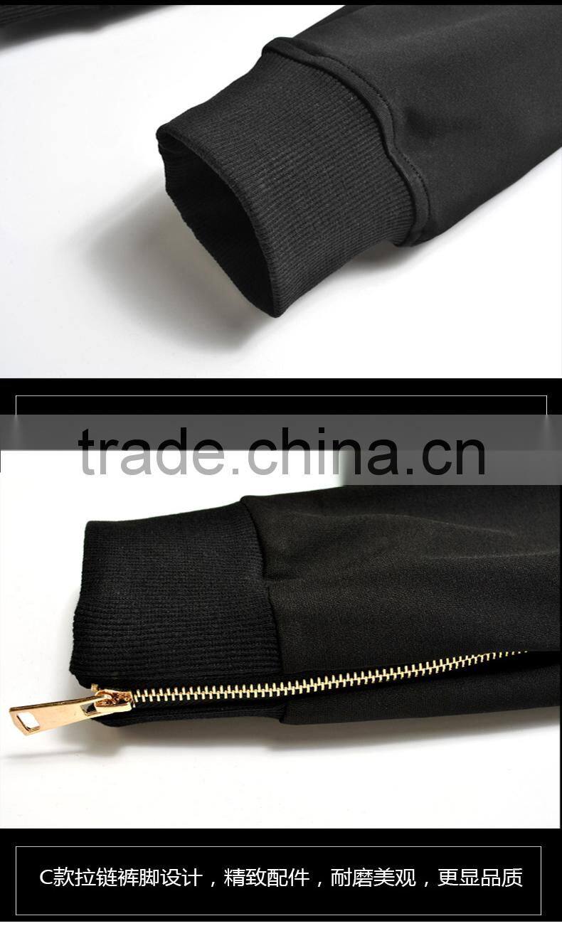 2017 100% cotton swea jogger pants plain printing autumn winter sport pants men