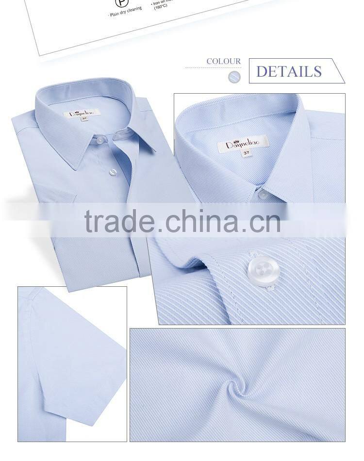 Daynoliao latest design twill cotton white short sleeve cotton men shirt