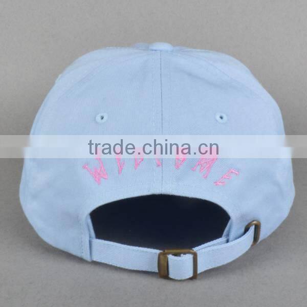 Embroidery 6 panel cap, low profile unstructured cap,Unstructured 6 panel Cap
