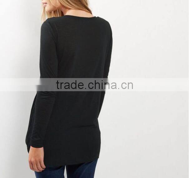 Organic cotton nursing cover breast feeding t-shirt for pregnant