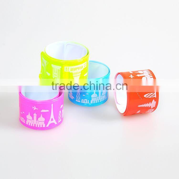 Multifunction cheap reflective slap band bracelet