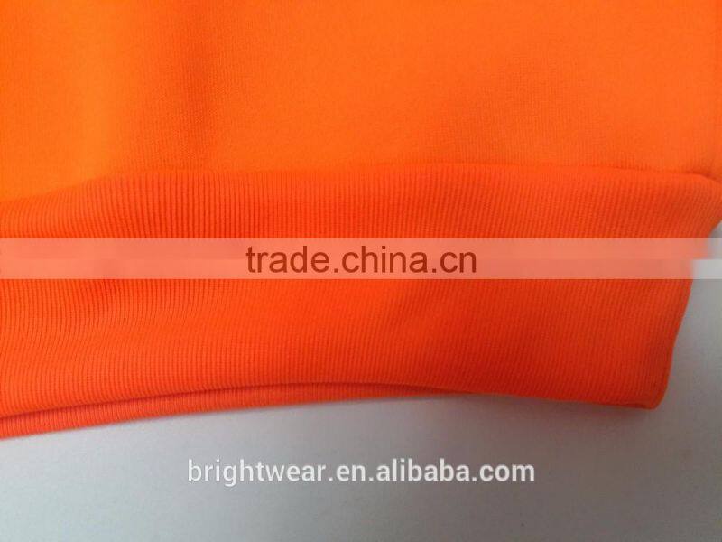 Mens orange hi vis reflective protective jacket warning fleece Chinese local tape safety sweatshirt