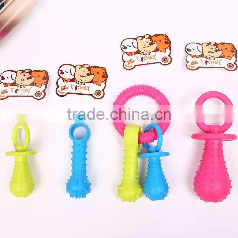 Pacifier Shaped Pet Chew Toy Dog Rubber Toy