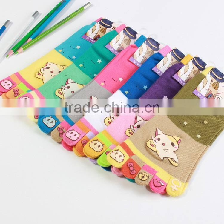 2016 winter new creative cartoon toe socks in tube socks