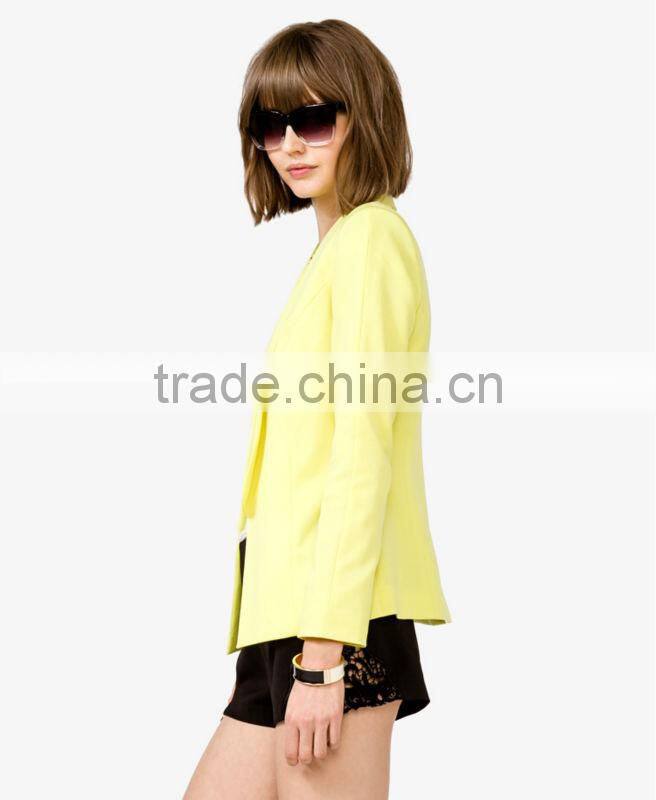 Women Neon Open Blazer