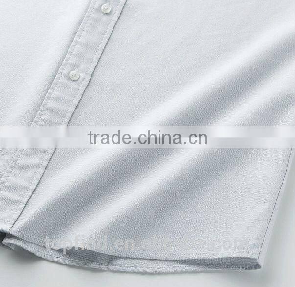 Fashion plain color long sleeve linen shirt for man