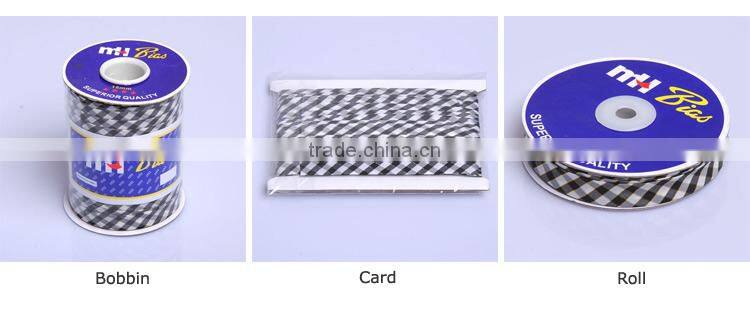 15MM Polycotton Plaid Bias Binding Tape