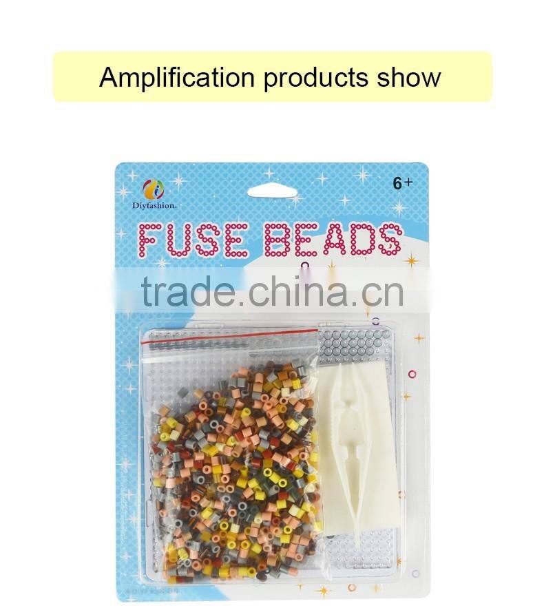 Diyfashion 5mm hama perler fuse beads Sundae set with puzzle iron paper and twezzer hama beads toys for kids 18031