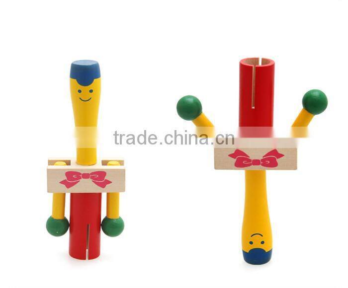Hot sale wooden baby hand shacking bell toy educational musical toys