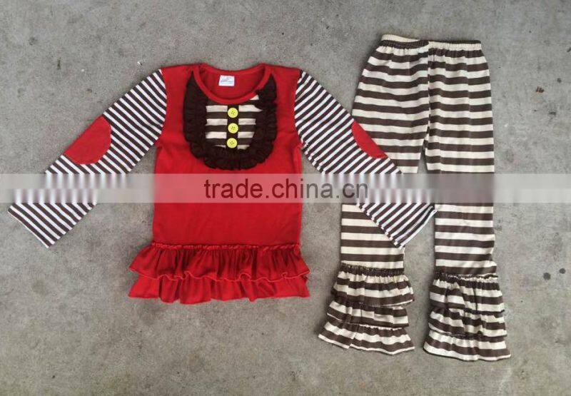 boutique remake orange chevron long sleeve dress and grimace patterns pants kids halloween clothing