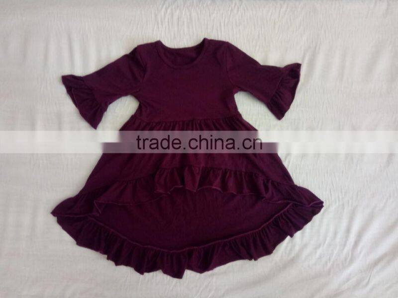 Wholesale four leaf clover pattern baby girl dresses spring/summer simple design party dress child frocks