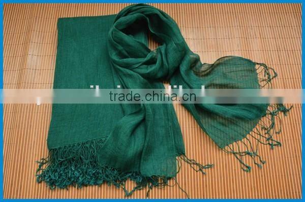 Men and women's fashion linen scarf factory china