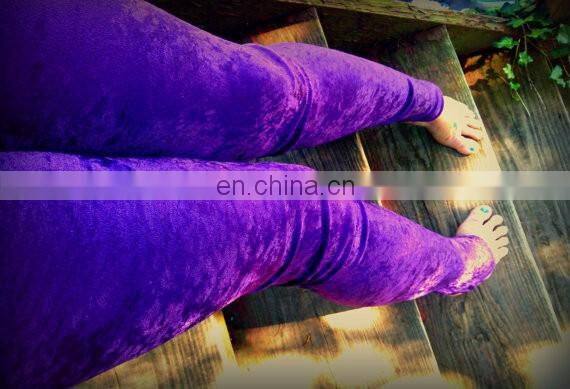 Women winter warm high waist plus velvet thick slim stretch thick trouser