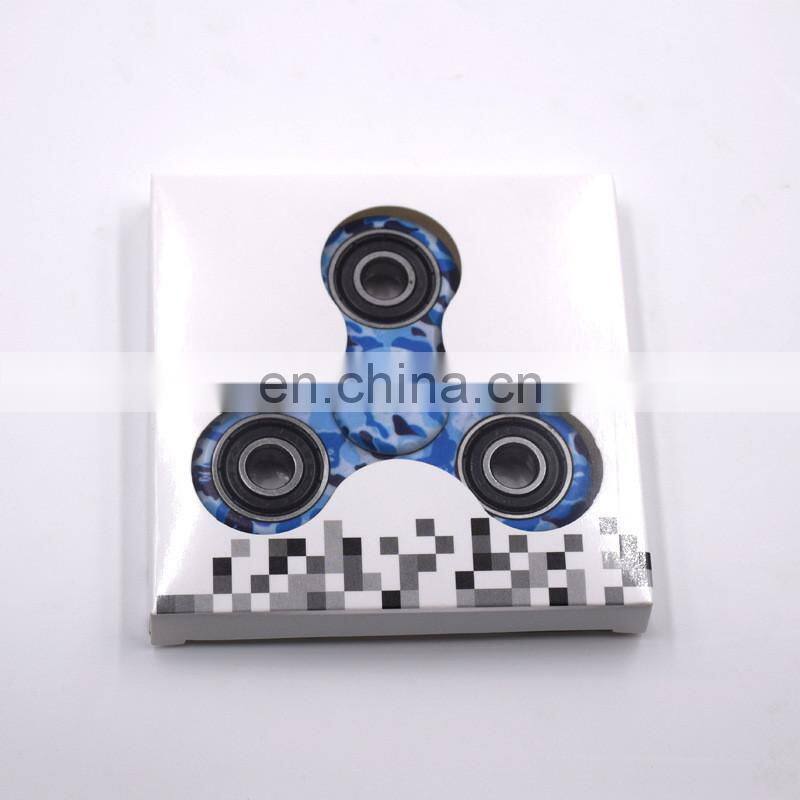 2017 Popular Stress Relase Stainless steel Plastic Bearing Glow Hand Fidget Spinner