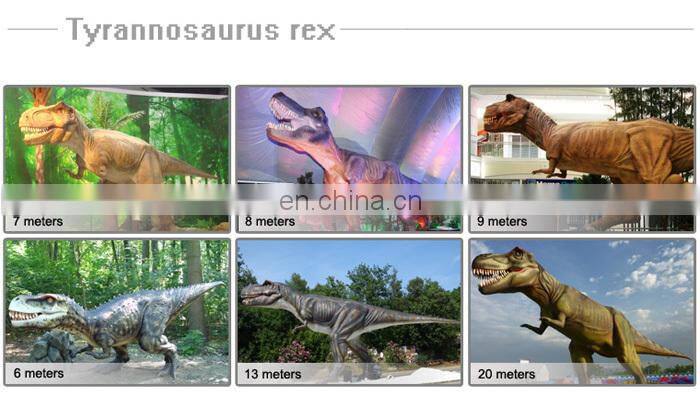 Theme park animatronic dinosaur life size statues manufacturers