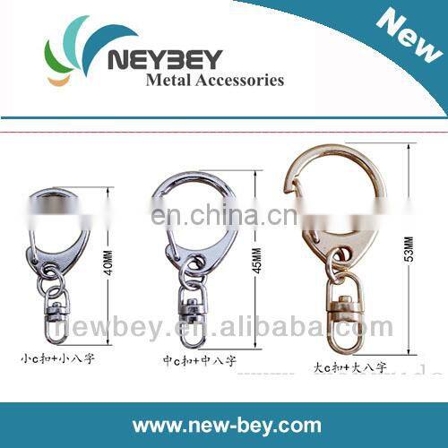 Decorative snap hook keychain SH1001-3 with 8 buckle