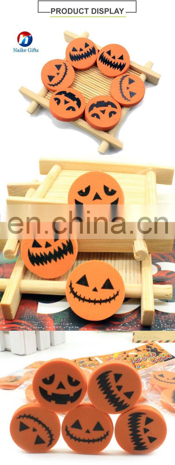 Funny pumpkin shape design low pricer high quality eraser