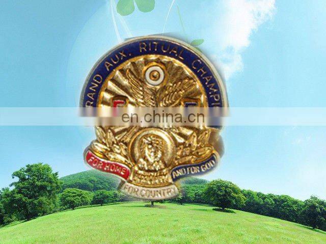 Zinc alloy letter badges, insignia beautifully compact, environmentally friendly nickel-plated badge