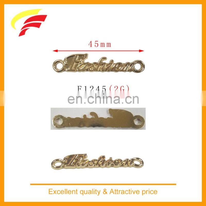 fashion zinc alloy label with custom logo for clothing F1245