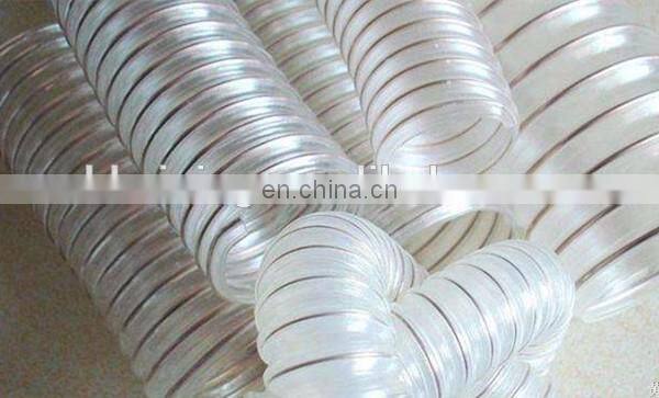 Food grade transparent fabric steel wire reinforced spring pvc hose pipe