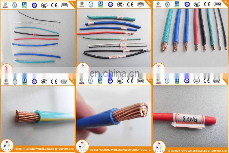 600V pvc cover electrical wire 10 awg thw wire