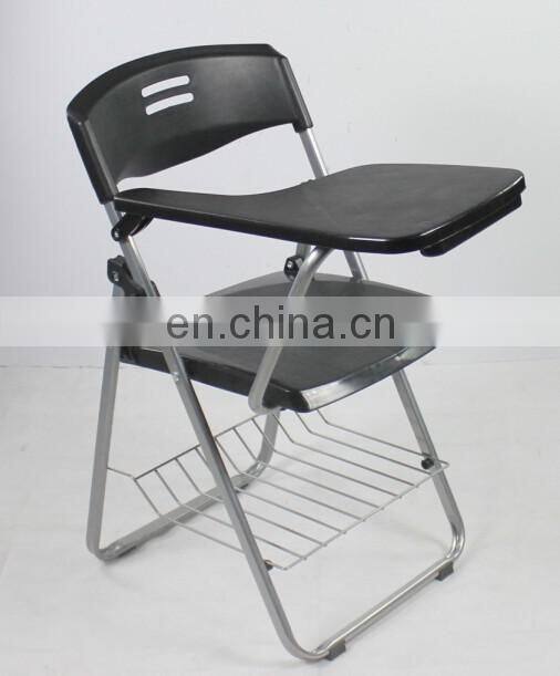 Black Color Study Chair With Writing Pad