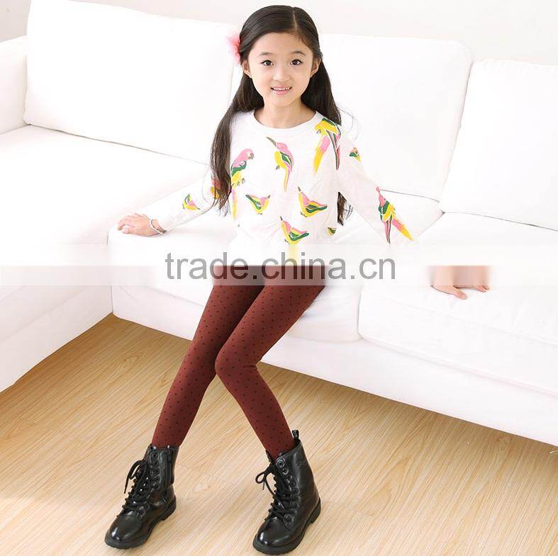 OEM 2015 Good Quality Breathable Dotted Printed Children Leggings