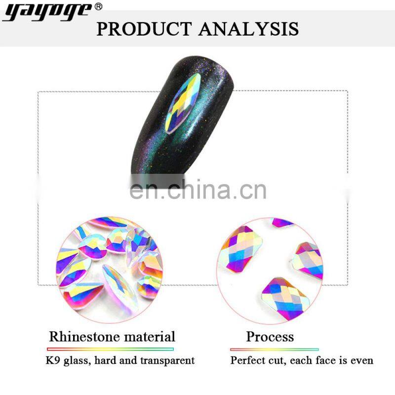 Yayoge Diamond Deb Shape Nail Files Crystal Polish Bottles