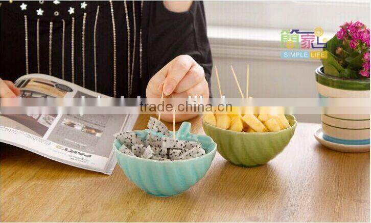 NEW ARRIVAL!!!Ceramic Fruit Bowl White Ceramic Heart Shaped Bowl Ceramic Soup Bowl With Handle