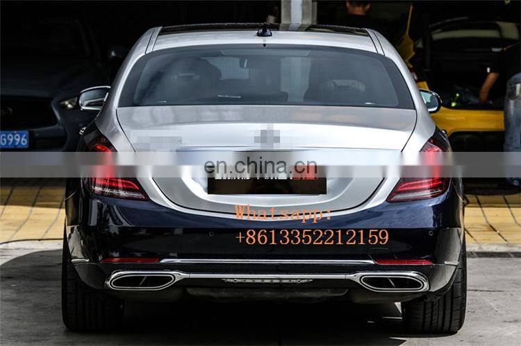 2018year- S class W222 S63/S65 body kit B700 upgrade to B900 front bumper front lip rear diffuser with exhaust tips