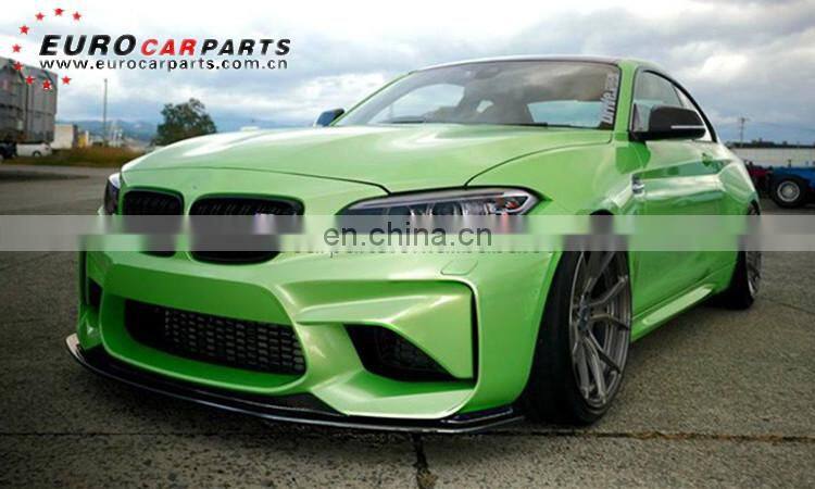 F87 M2 front lip fit for F87 2014-2018y M2 to K-style carbon fiber front lip for M2