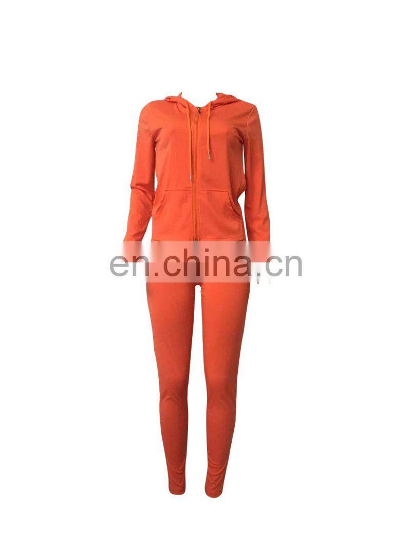 custom brand Women Jogger 2 Piece Pants Set Sweatsuit For Women 2021 Jogging Suit Tracksuit top+pants zipper coat