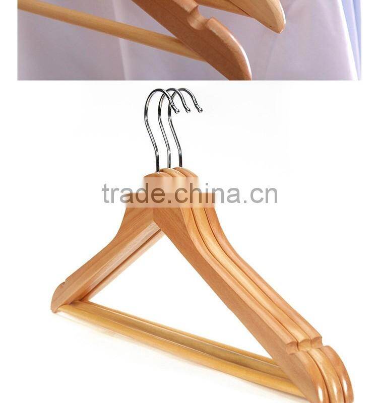 Good quality cloth garment top shirt wooden clothes hanger