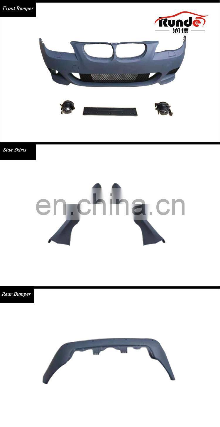 Runde High Quality MT Style PP material BODY KIT For 2003-2010 BMW 5 Series E60 Auto Car Wide Body kit Upgrade