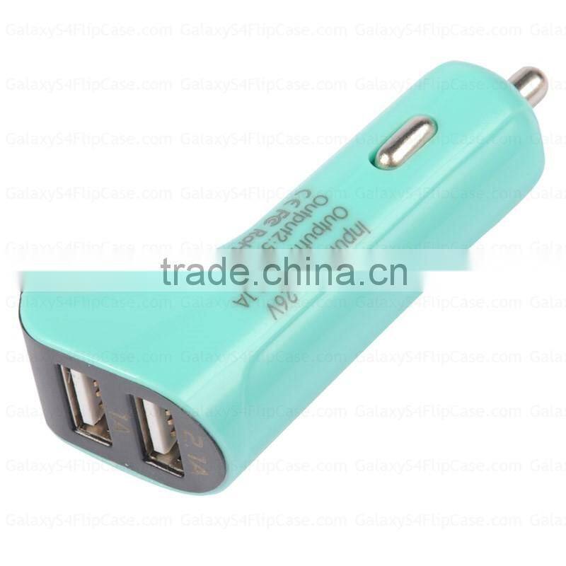 Colorful Portable and Automatic Gun Design 12v-24v Dual Port Car Charger Selling in alibaba