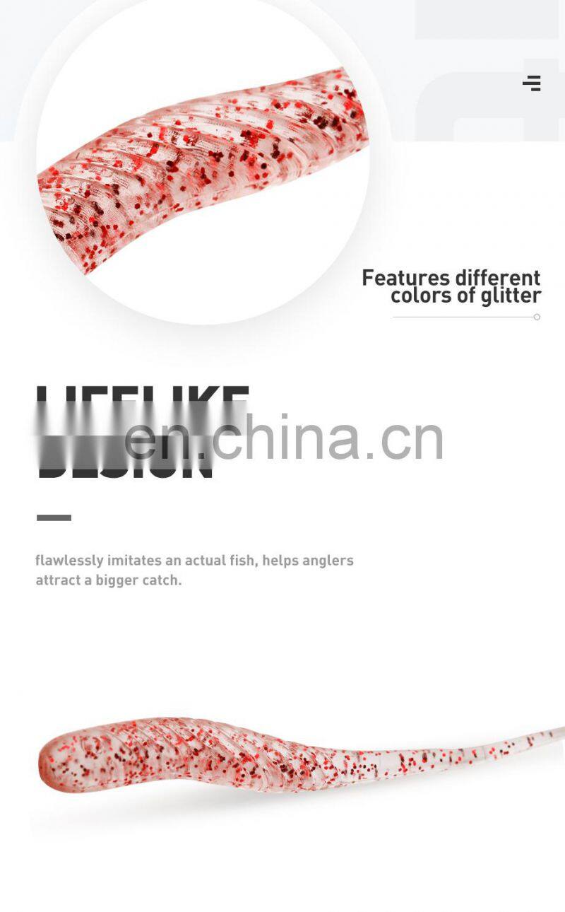 JOHNCOO 50pcs Rock 40mm 0.34g Silicone Bass Rockfish Plastic Fishing Lures