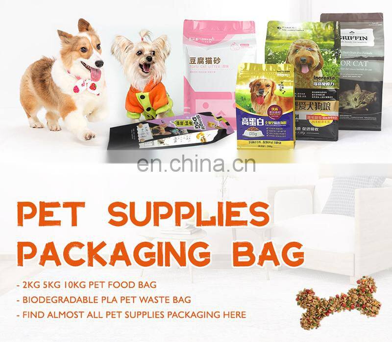Resealable Food Grade Dog Cat Treat Plastic Packaging Zipper Stand up Pouch Pet Food Bag