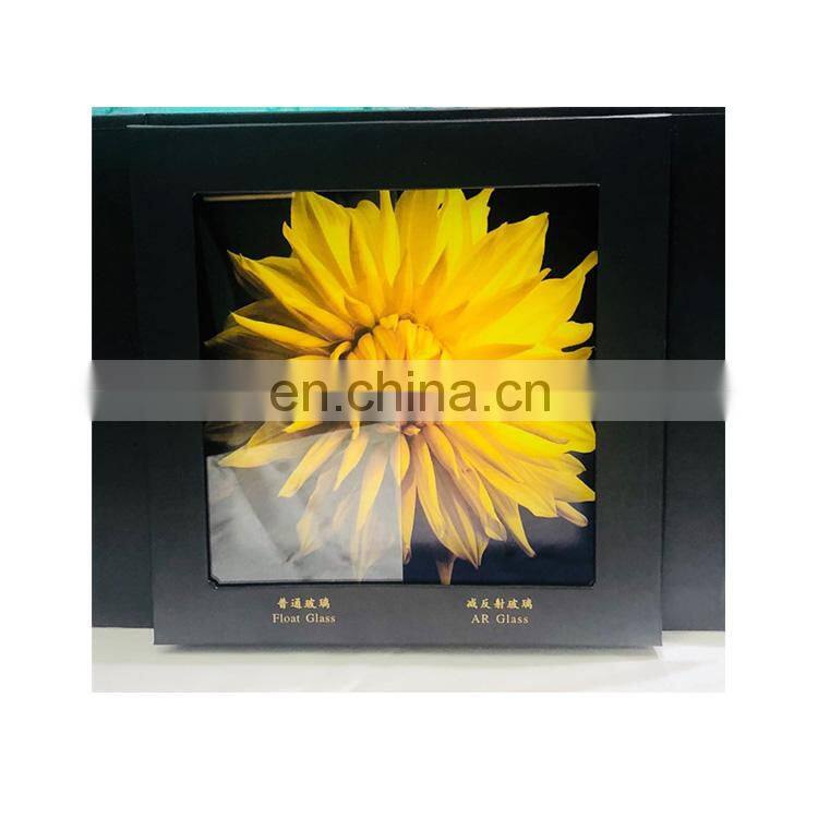 Museum showcase AR glass 1.5mm transparent clear non reflective glass for LCD display