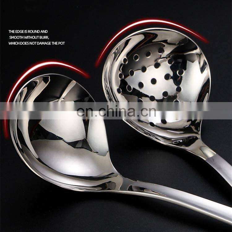 Amazon Hot Selling Slotted Spoon and Soup Ladle Set Kitchen Filter Spoon