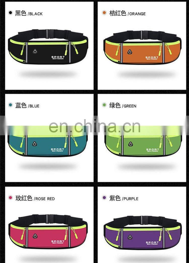 Wholesale Outdoor Waterproof Nylon Thin Waist Bag Belt Unisex with Water Bottle Holder