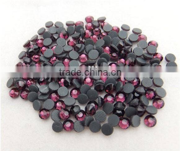 2mm-8mm Top Quality Deep Purple Iron on Rhinestone