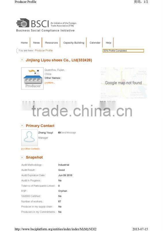 2014 hospital shoes clogs bsci audit company