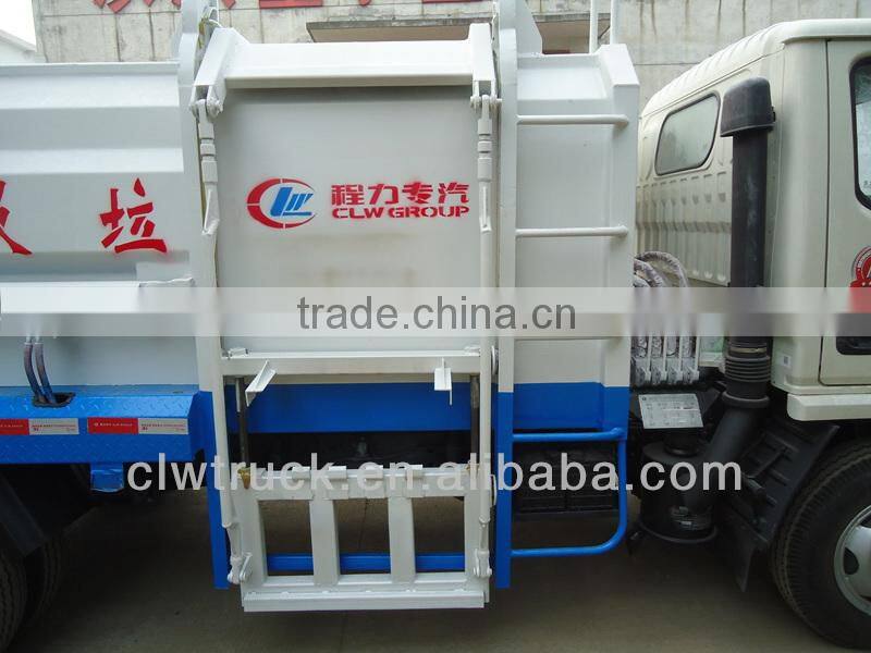 Dongfeng 4000L 4x2 compactor garbage truck with bin lifter