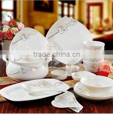 56 pcs Alibaba China Supplier Wholesale Ceramic Dinner Plate Set